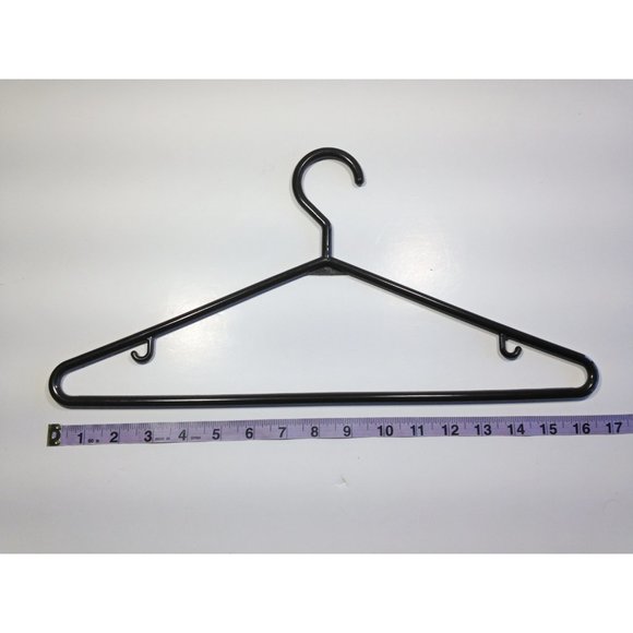 Lot of 20 Plastic Adult Size Clothes Hangers - Assorted Colors, used - Picture 2 of 2